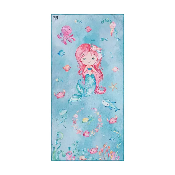 Beauty Home Πετσέτα θαλάσσης διπλής όψης παιδική Microfiber Αrt 2269 Βεραμάν