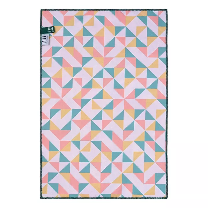 Beauty Home Πετσέτα κουζίνας διπλής όψης Microfiber Art 8661 40x60 Ροζ,Πράσινο