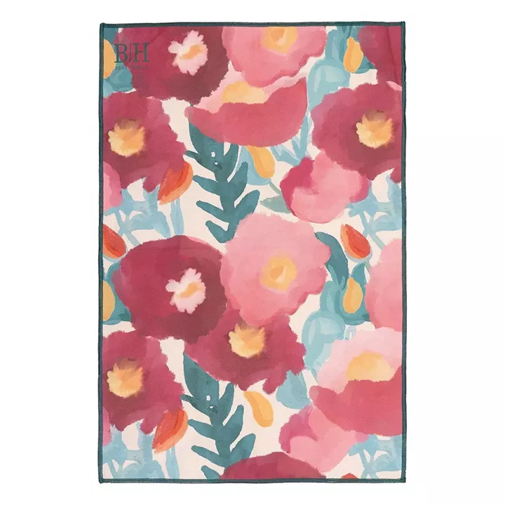 Beauty Home Πετσέτα κουζίνας διπλής όψης Microfiber Art 8661 40x60 Ροζ,Πράσινο