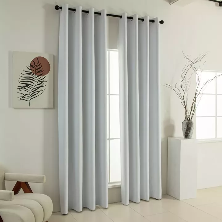 Beauty Home Κουρτίνα Full Blackout σκίασης με 8 κρίκους Soft Art 8391 Ice-Ecru 140x270 Πάγου