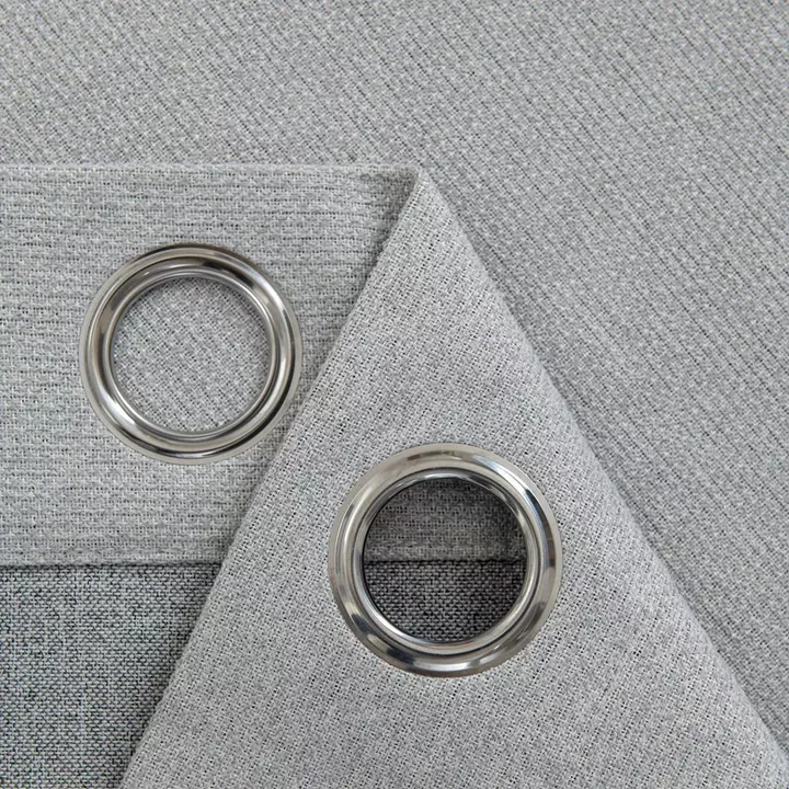 Beauty Home Κουρτίνα Full Blackout σκίασης με 8 κρίκους Elite Art 8392 Light Grey-Νο3 140x270 Ασημί