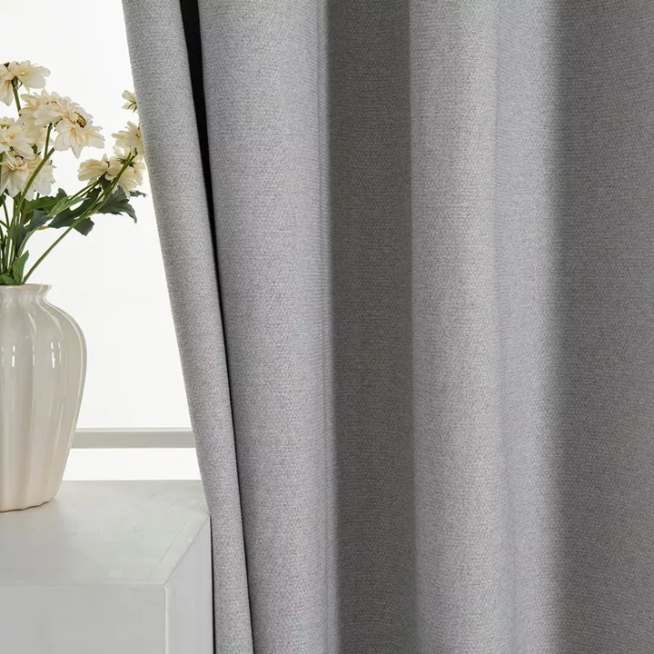 Beauty Home Κουρτίνα Full Blackout σκίασης με 8 κρίκους Elite Art 8392 Light Grey-Νο3 140x270 Ασημί