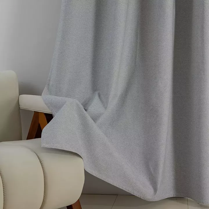 Beauty Home Κουρτίνα Full Blackout σκίασης με 8 κρίκους Elite Art 8392 Light Grey-Νο3 140x270 Ασημί