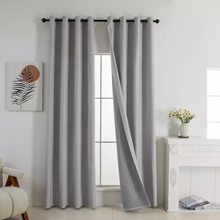 Beauty Home Κουρτίνα Full Blackout σκίασης με 8 κρίκους Elite Art 8392 Light Grey-Νο3 140x270 Ασημί