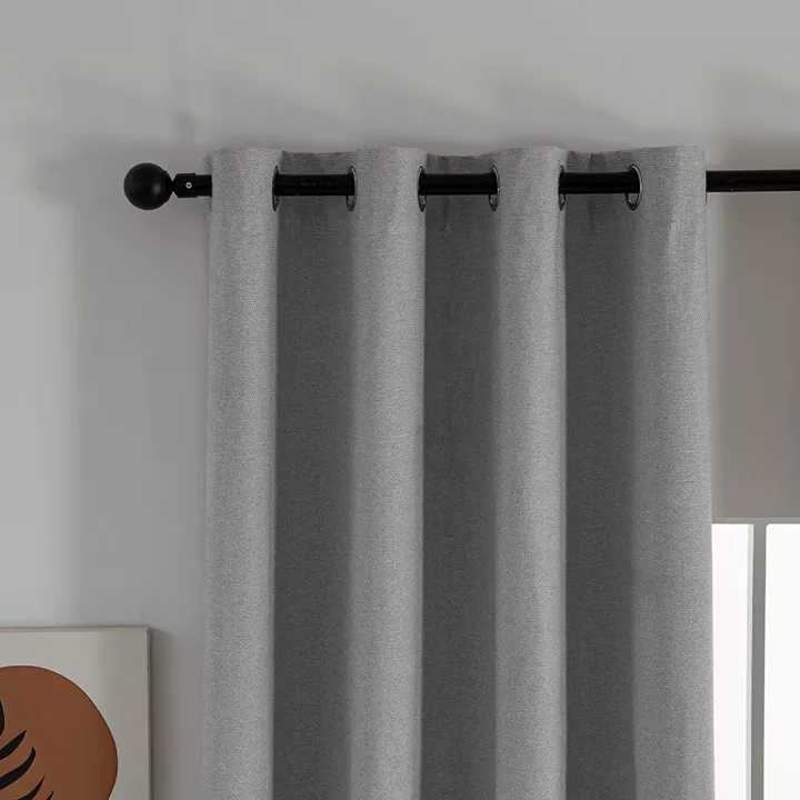 Beauty Home Κουρτίνα Full Blackout σκίασης με 8 κρίκους Elite Art 8392 Light Grey-Νο3 140x270 Ασημί