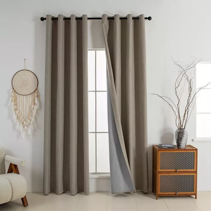 Beauty Home Κουρτίνα Full Blackout σκίασης με 8 κρίκους Elite Art 8392 Beige-Νο5 140x270 Μπεζ