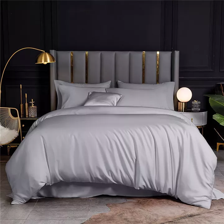 Beauty Home Σετ παπλωματοθήκη υπέρδιπλη Bamboo 300tc Art 12051 Silver Fantasy 240x260 Γκρι