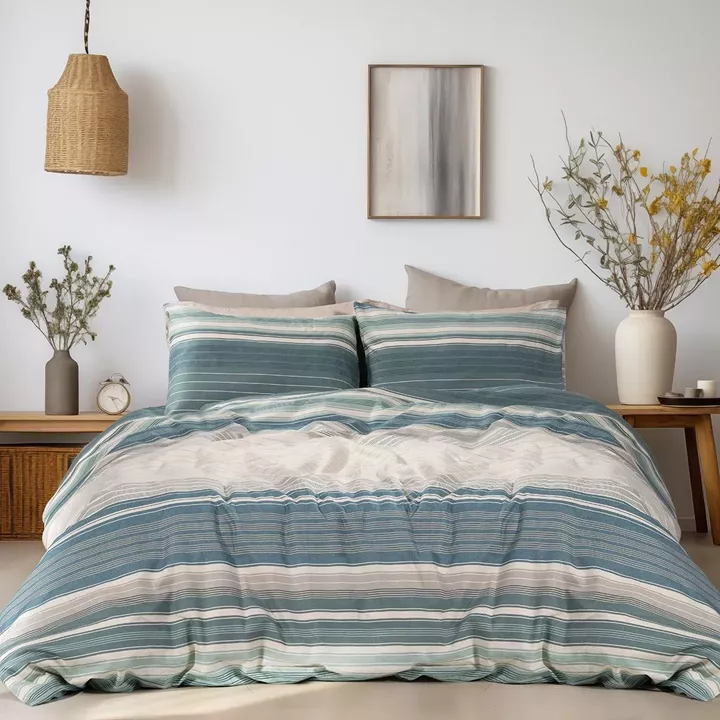 Beauty Home Σετ παπλωματοθήκη φανελένια υπέρδιπλη Monet Art 12331 230x250 Πράσινο