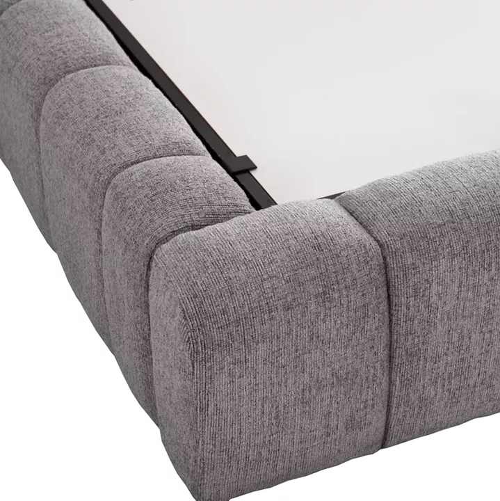 ΚΡΕΒΑΤΙ REMO ΜΕ ΑΠΟΘΗΚΕΥΤΙΚΟ ΧΩΡΟ HM719.22 ΥΦΑΣΜΑ TEDDY ΓΚΡΙ-ΓΙΑ ΣΤΡΩΜΑ 160x200εκ