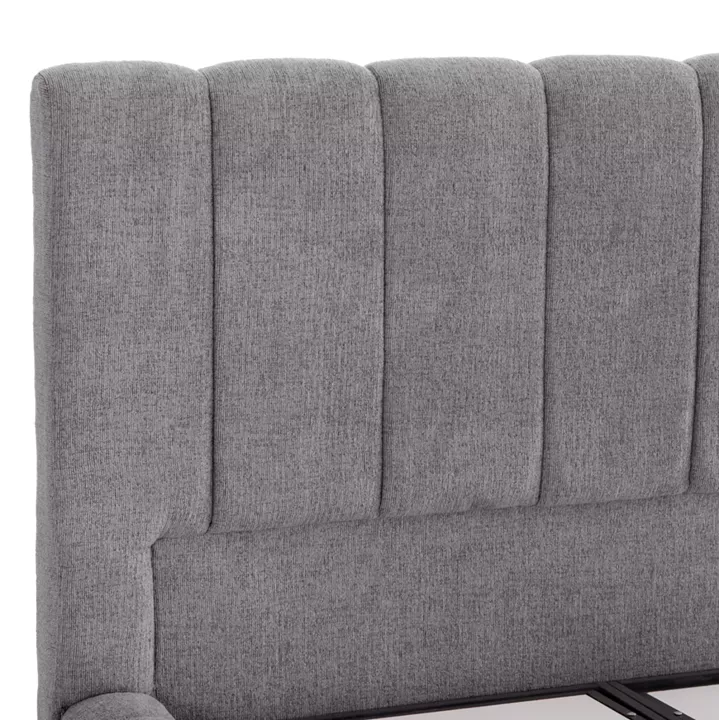 ΚΡΕΒΑΤΙ REMO ΜΕ ΑΠΟΘΗΚΕΥΤΙΚΟ ΧΩΡΟ HM719.22 ΥΦΑΣΜΑ TEDDY ΓΚΡΙ-ΓΙΑ ΣΤΡΩΜΑ 160x200εκ