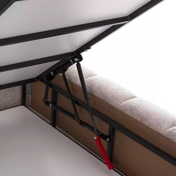 ΚΡΕΒΑΤΙ RAMON ΜΕ ΑΠΟΘ. ΧΩΡΟ HM720.10 ΥΦΑΣΜΑ TEDDY ΜΠΕΖ-ΓΙΑ ΣΤΡΩΜΑ 160x200εκ