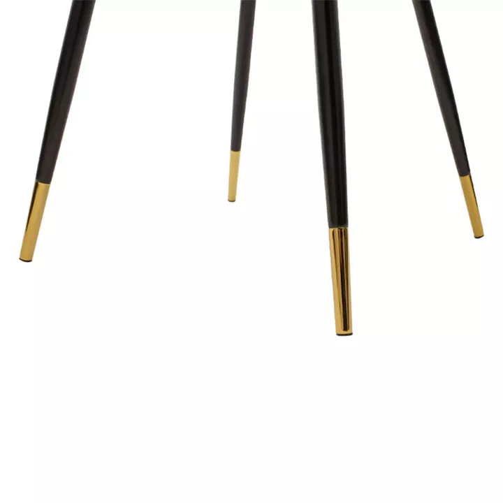 Καρέκλα Giselle pakoworld βελούδο μαύρο-πόδι μαύρο χρυσό