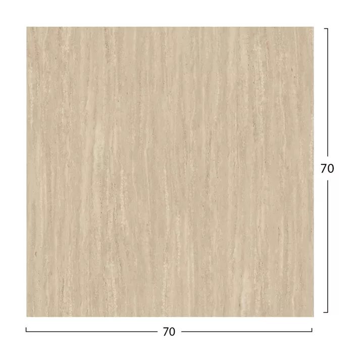 SQUARE HPL TABLETOP HM5838.35 TRAVERTINE STONE 70x70cm.