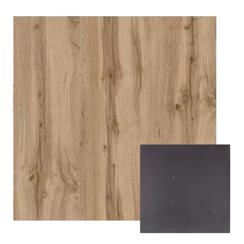 SQUARE HPL TABLETOP HM5839.36 SONAMA OAK 80x80cm.