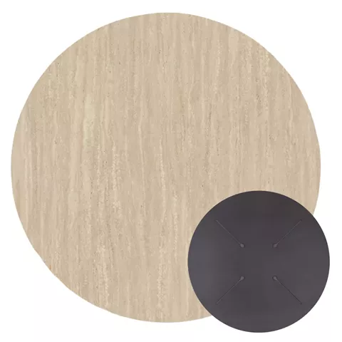 ΕΠΙΦΑΝΕΙΑ ΤΡΑΠΕΖΙΟΥ HPL ΣΤΡΟΓΓΥΛΗ HM5841.35 TRAVERTINE Φ60εκ.