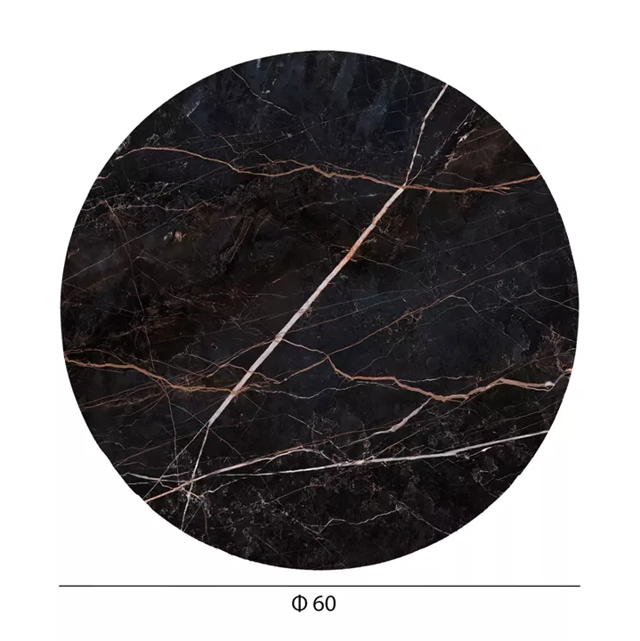 ΕΠΙΦΑΝΕΙΑ ΤΡΑΠΕΖΙΟΥ HPL ΣΤΡΟΓΓΥΛΗ HM5841.34 BLACK MARBLE Φ60εκ.
