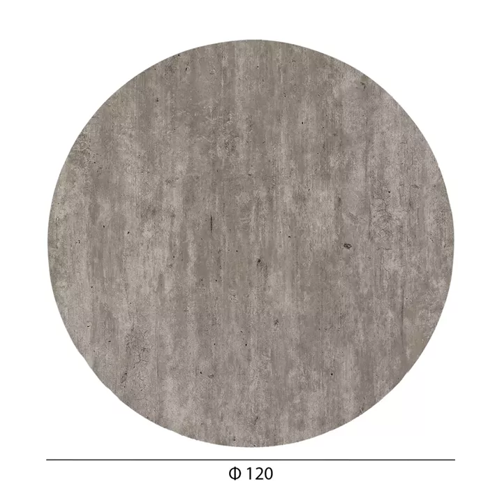 HPL TABLETOP HM6351.37 ROUND IN CONCRETE Φ120cm.
