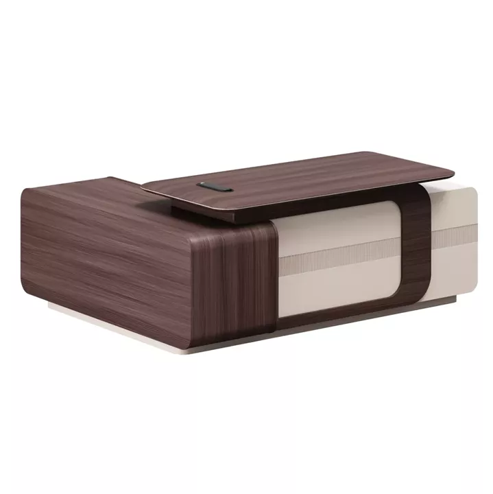 ΓΡΑΦΕΙΟ ΔΕΞΙΑ ΓΩΝΙΑ ΣΕΙΡΑ PRESIDENT HM2147R ΜΕΛΑΜΙΝΗ ΣΕ ΚΑΡΥΔΙ-ΜΠΕΖ 200x160x76Υεκ