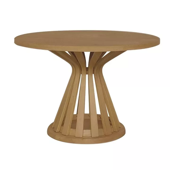 FABIO Τραπέζι Ροτόντα Τραπεζαρίας, MDF Απόχρωση Φυσικό