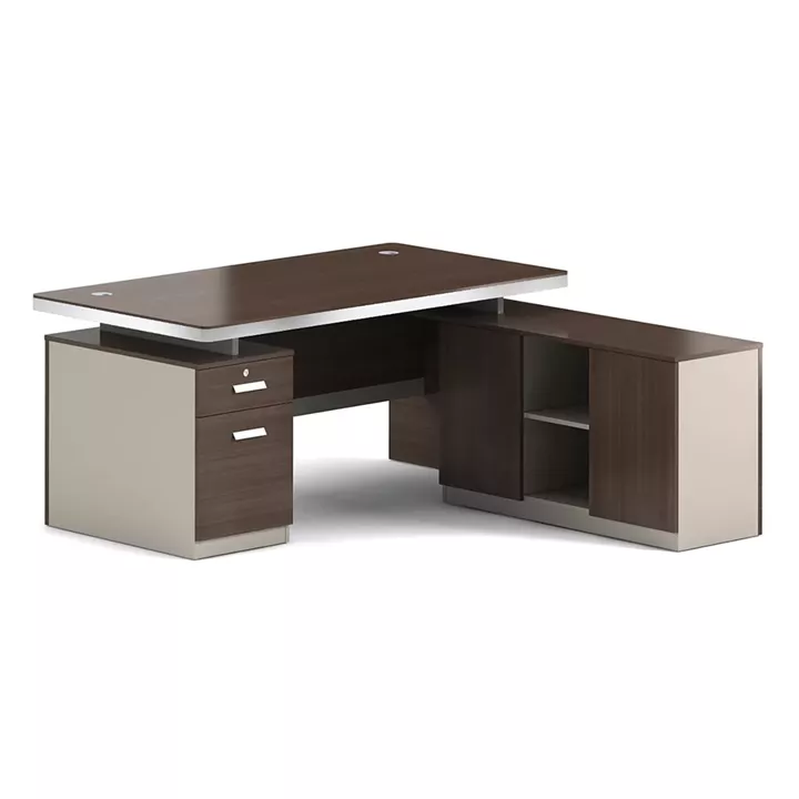 CONCEPT Γραφείο Αναστρέψιμη Γωνία, Απόχρωση Καρυδί - Μπεζ