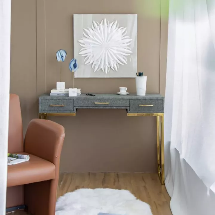 Artekko Agate Επιτραπέζια Διακοσμητικά με Μπλε Αχάτη σε Μαρμάρινη Βάση (10x6.5x36)cm 2pcs