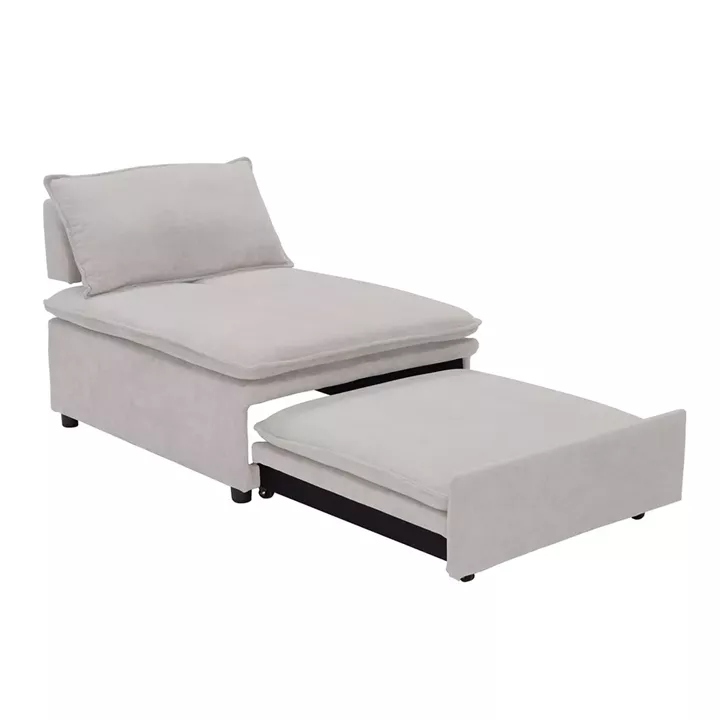 FRANNIE Πολυθρόνα (Καρέκλα) - Κρεβάτι, Σαλονιού-Καθιστικού, Ύφασμα Μπεζ