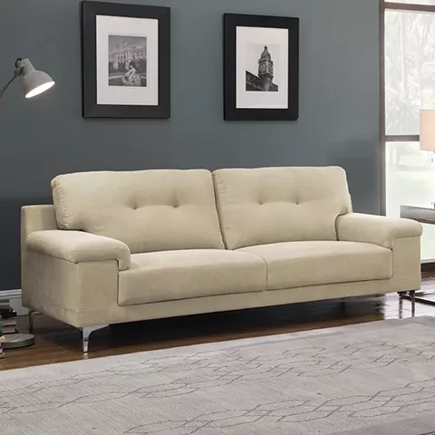 NOTE Kαναπές Σαλονιού - Καθιστικού 3Θέσιος, Ύφασμα Water Repellent Μπεζ