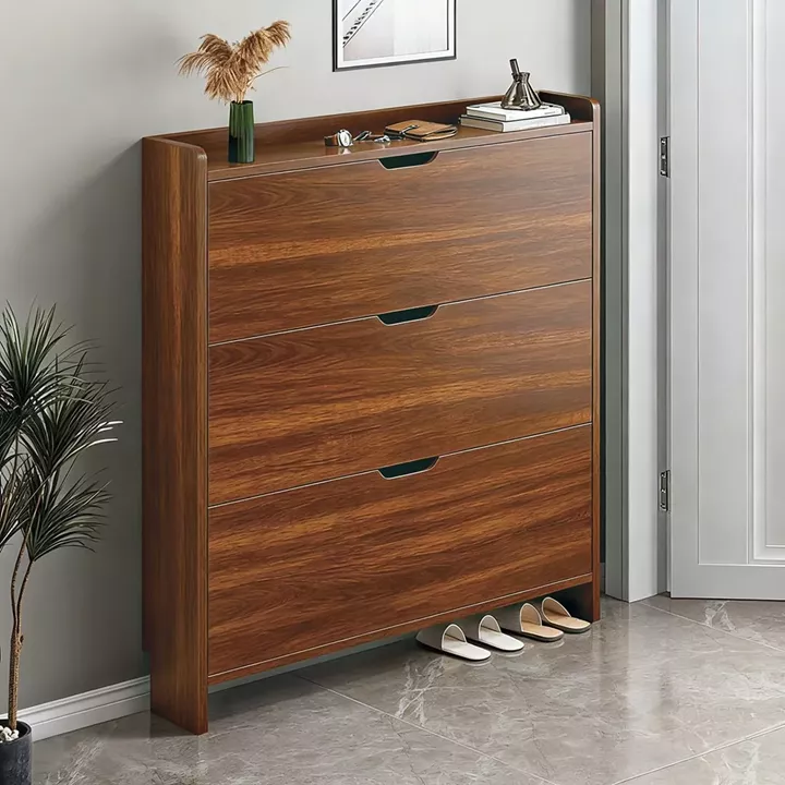 Παπουτσοθήκη MDF - Melamine Απόχρωση Καρυδί