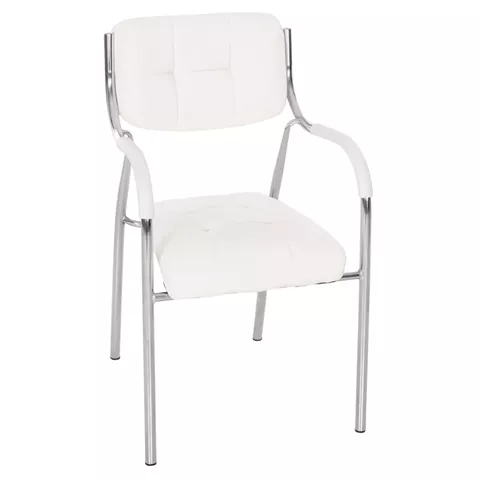 Conference office chair OBERON HM1018.02 White PU 51x52x88Hcm