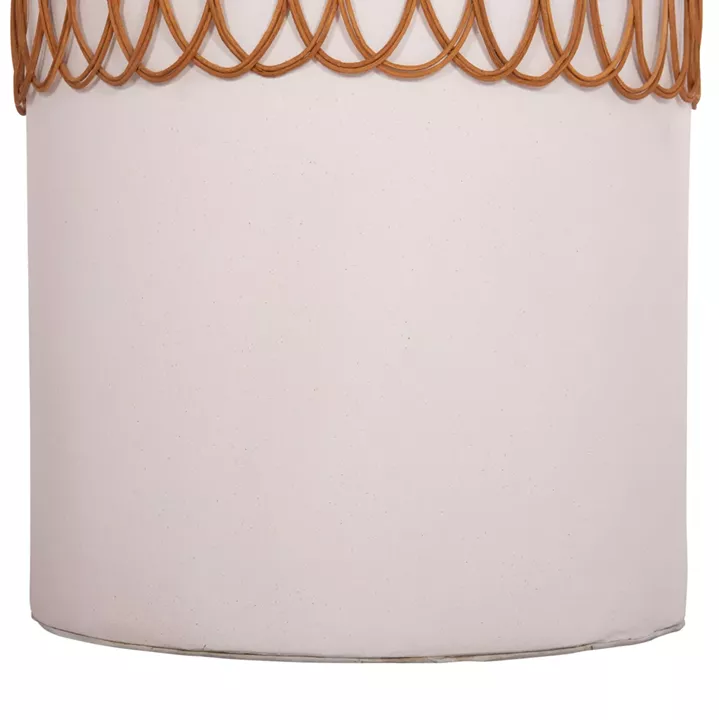 ΒΟΗΘΗΤΙΚΟ ΤΡΑΠΕΖΙ PRILEP HM18159.02 FIBER CEMENT ΛΕΥΚΟ & RATTAN--Φ60x76,5Υεκ