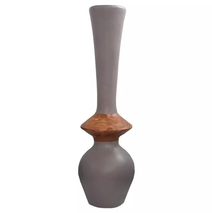 ΔΙΑΚΟΣΜΗΤΙΚΟ ΒΑΖΟ ΔΑΠΕΔΟΥ NEBULA HM4660.05M FIBER CEMENT TAUPE--ΞΥΛΟ ΤΕΑΚ Φ45x143Υεκ