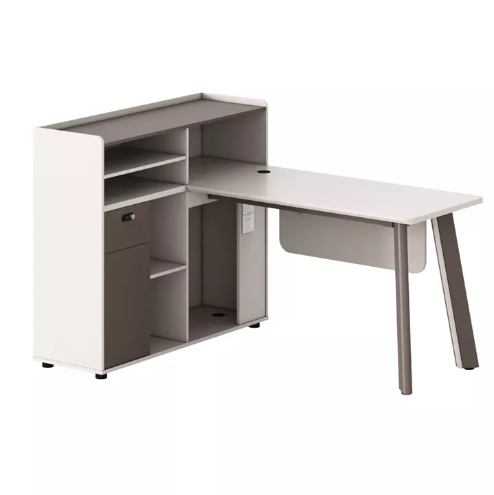 ΓΡΑΦΕΙΟ ΑΡΙΣΤΕΡΗ ΓΩΝΙΑ NEWLINE HM18275L ΜΕΛΑΜΙΝΗ ΕΚΡΟΥ-ΠΟΔΙΑ ΑΛΟΥΜΙΝΙΟΥ 160x120x105Υεκ