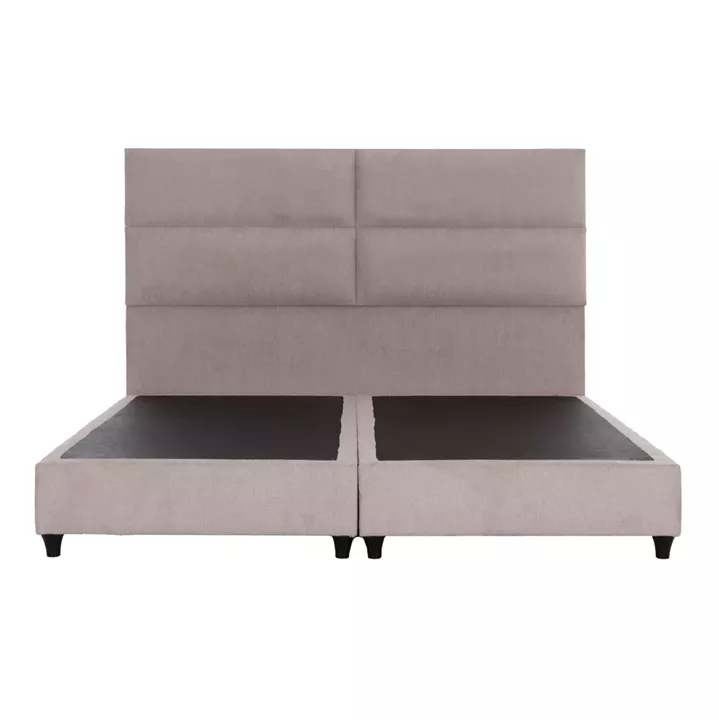 ΚΡΕΒΑΤΙ ΥΠΕΡΔΙΠΛΟ MILO ΑΠΟ ΜΠΕΖ ΥΦΑΣΜΑ HM628.32 ΓΙΑ ΣΤΡΩΜΑ 180x200 εκ.