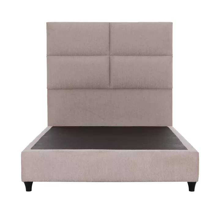 BED SEMI-DOUBLE WITH BEIGE FABRIC MILO HM646.32 FOR MATTRESS 120x200cm.