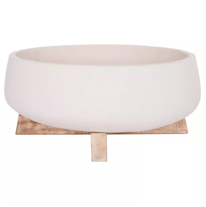 ΓΛΑΣΤΡΑ ΕΣ.ΧΩΡΟΥ FRELLO HM4674.02M ΛΕΥΚΟ FIBER CEMENT--TEAK ΒΑΣΗ 27x26,5x12Υεκ.