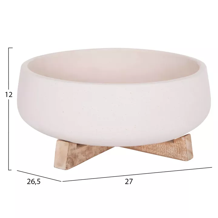 ΓΛΑΣΤΡΑ ΕΣ.ΧΩΡΟΥ FRELLO HM4674.02M ΛΕΥΚΟ FIBER CEMENT--TEAK ΒΑΣΗ 27x26,5x12Υεκ.