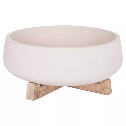 ΓΛΑΣΤΡΑ ΕΣ.ΧΩΡΟΥ FRELLO HM4674.02M ΛΕΥΚΟ FIBER CEMENT--TEAK ΒΑΣΗ 27x26,5x12Υεκ.