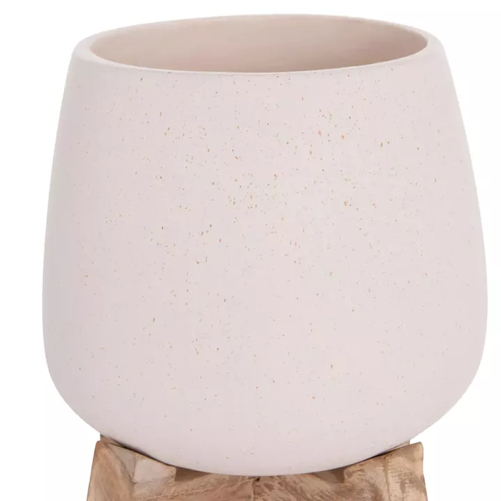 ΓΛΑΣΤΡΑ ΕΣ.ΧΩΡΟΥ FRELLO HM4674.02S ΛΕΥΚΟ FIBER CEMENT--TEAK ΒΑΣΗ 14,5x14,5x16Υεκ.