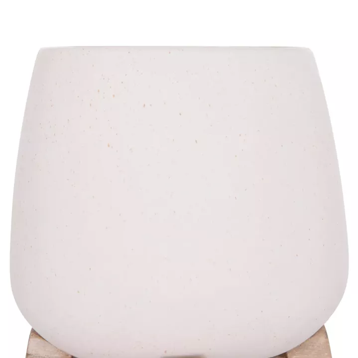 ΓΛΑΣΤΡΑ ΕΣ.ΧΩΡΟΥ FRELLO HM4674.02S ΛΕΥΚΟ FIBER CEMENT--TEAK ΒΑΣΗ 14,5x14,5x16Υεκ.