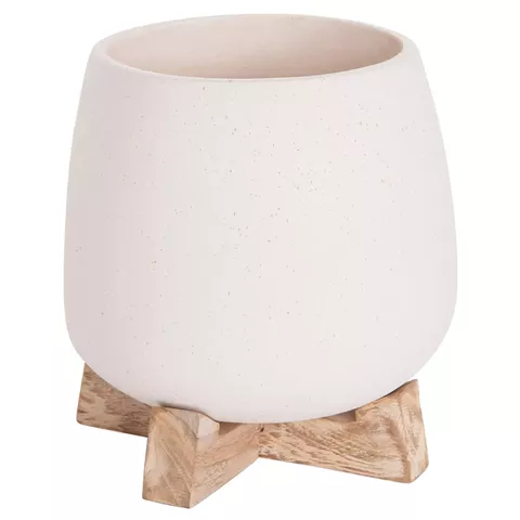 ΓΛΑΣΤΡΑ ΕΣ.ΧΩΡΟΥ FRELLO HM4674.02S ΛΕΥΚΟ FIBER CEMENT--TEAK ΒΑΣΗ 14,5x14,5x16Υεκ.