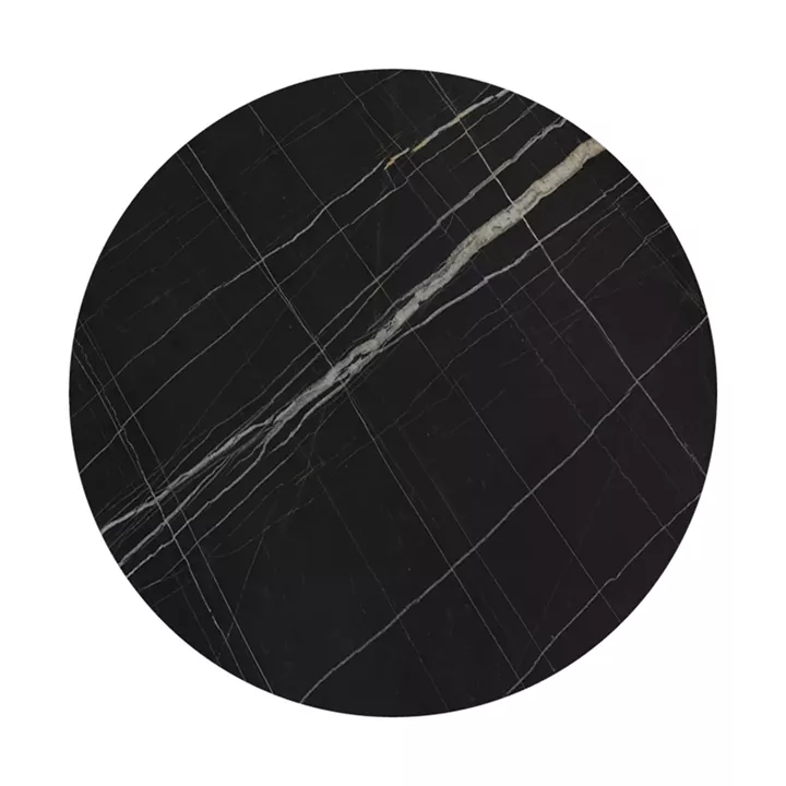 Επιφάνεια τραπεζιού Relian pakoworld HPL μαύρο όψη μαρμάρου Φ69εκ πάχους 12mm