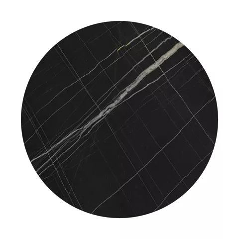 Επιφάνεια τραπεζιού Relian pakoworld HPL μαύρο όψη μαρμάρου Φ69εκ πάχους 12mm