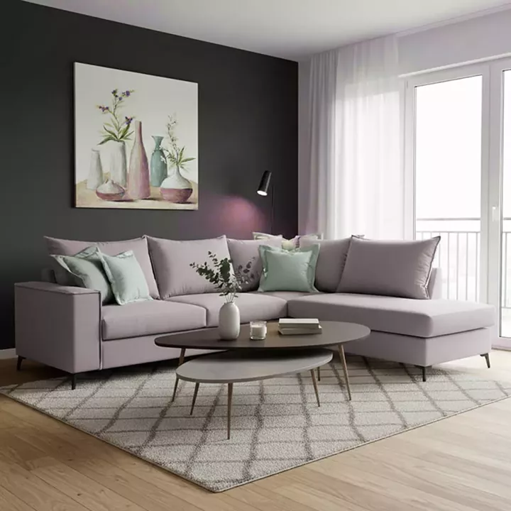 Corner sofa Boston pakoworld left corner fabric elephant-cie 290x235x95cm