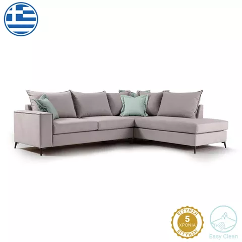 Corner sofa Boston pakoworld left corner fabric elephant-cie 290x235x95cm