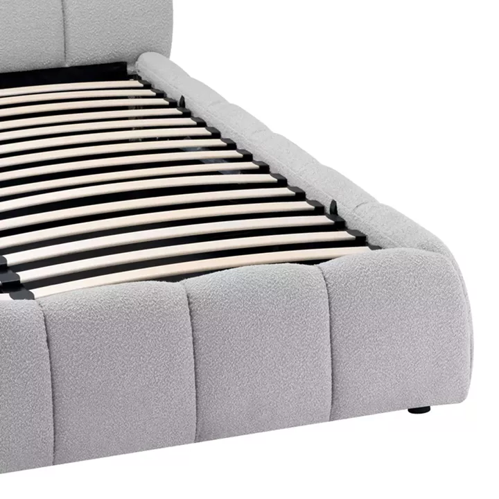 Κρεβάτι Jeby pakoworld ύφασμα σε γκρι απόχρωση με αποθηκευτικό χώρο 160x200εκ