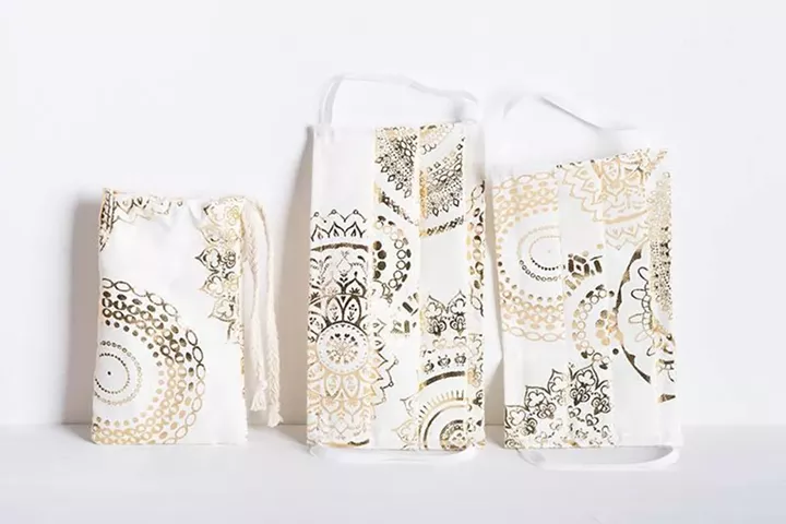 Beauty Home ΣΕΤ 2 ΥΦΑΣΜΑΤΙΝΕΣ ΜΑΣΚΕΣ ΜΕ ΘΗΚΗ