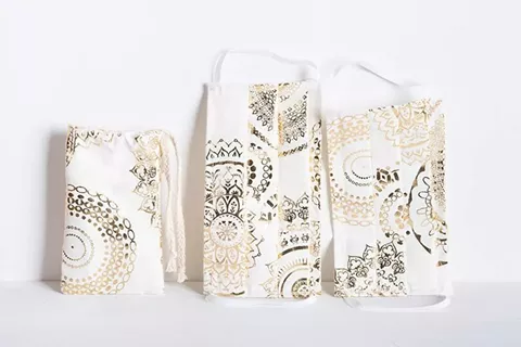 Beauty Home ΣΕΤ 2 ΥΦΑΣΜΑΤΙΝΕΣ ΜΑΣΚΕΣ ΜΕ ΘΗΚΗ