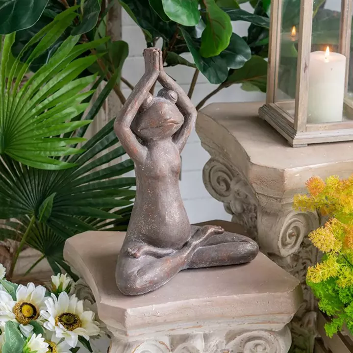 Artekko Animal Καφέ Διακοσμητικός Βάτραχος από Μαγνήσιο (29x38x17)cm