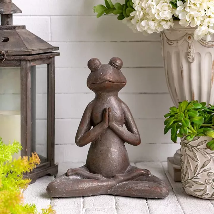 Artekko Animal Καφέ Διακοσμητικός Βάτραχος από Μαγνήσιο (30x18x34)cm