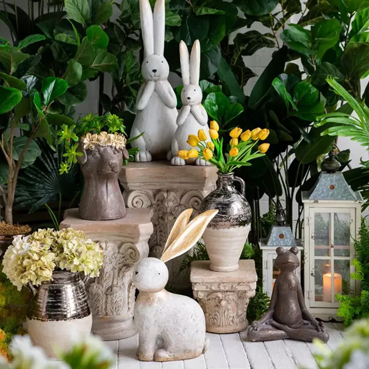 Artekko Animal Καφέ Διακοσμητικός Βάτραχος από Μαγνήσιο (31x17x34)cm